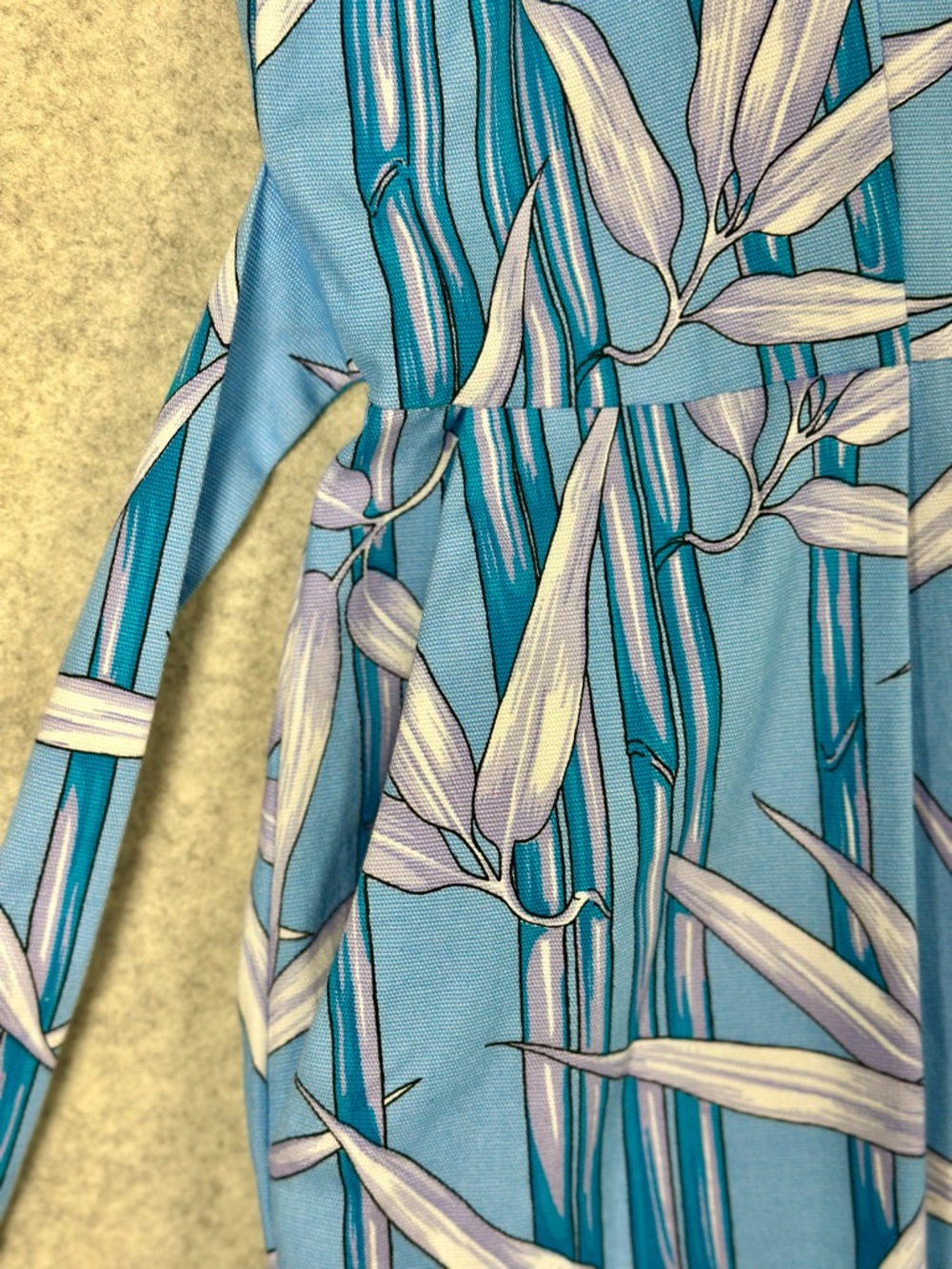 Closet London Cotton Blue Floral Tropical Sleeveless Belted Jumpsuit 10 UK 14 - Picture 13 of 13